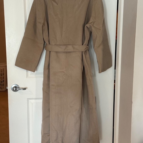 NAP Loungewear- size medium : Taupe shawl collar maxi coat - Picture 2 of 6